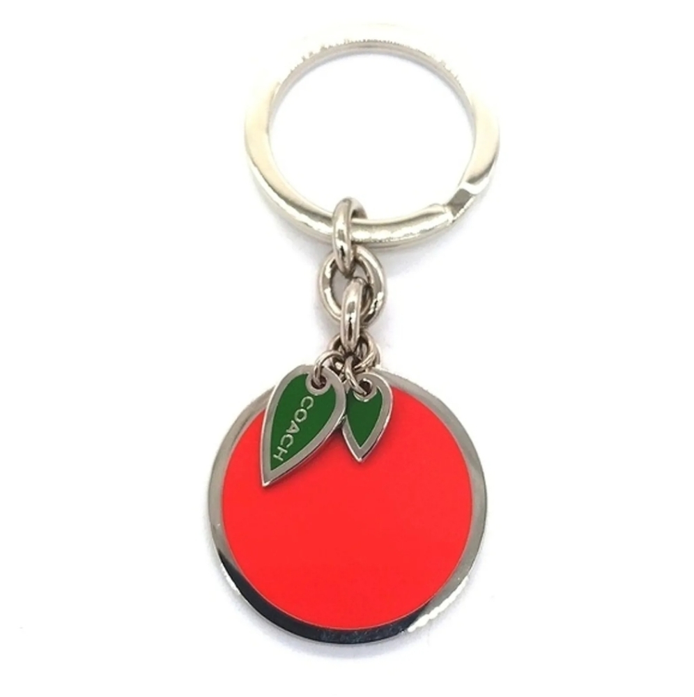 COACH Vintage Orange Keychain Fob Purse charm
